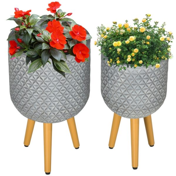 Blomställ set 2 delar avtagbara ben 31x31x55cm