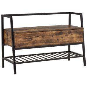 Sittbänk med skoförvaring 90x37x60 cm