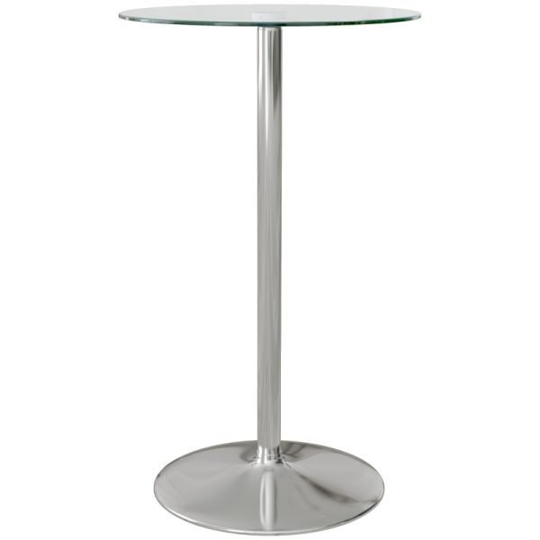 Barbord med glasskiva 60x60x102 cm