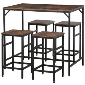 Barbord set med 4 stolar 100x60x88 cm