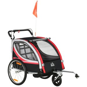 Cykelvagn 2i1 för 2 barn