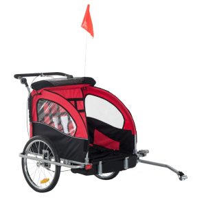 Cykelvagn för 2 barn 2i1 155x88x108 cm
