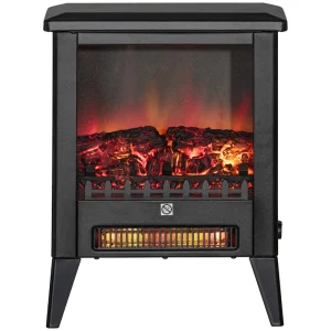 Elkamin låg ljudnivå 1800W svart
