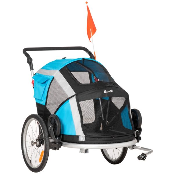 2i1 hopfällbar cykelvagn/joggingvagn 150x82x108 cm