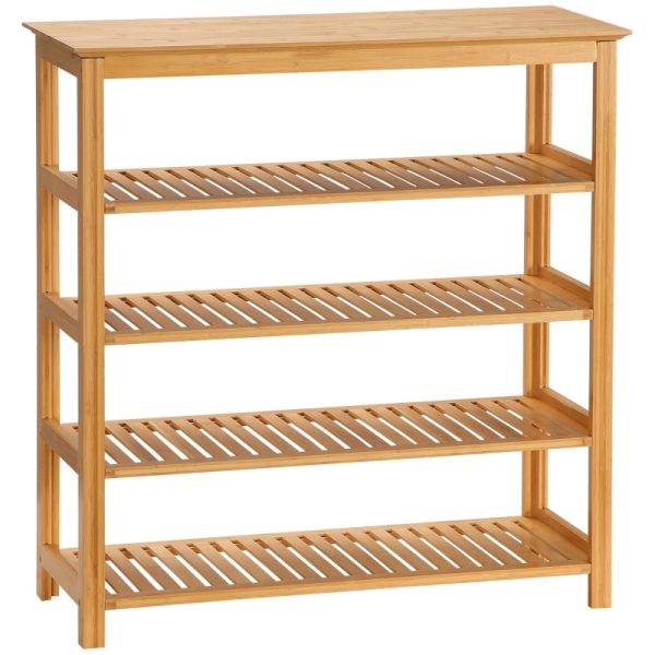 Skoställ med 4 hyllor Bambu
