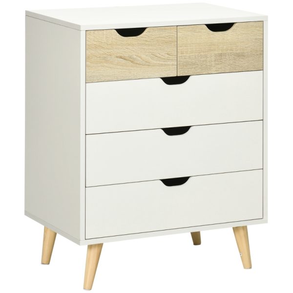 Byrå 5 lådor modern design 60x40x77,5 cm