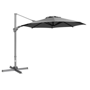 Parasoll Ø298 cm justerbar vinkel 360 grader vridbar