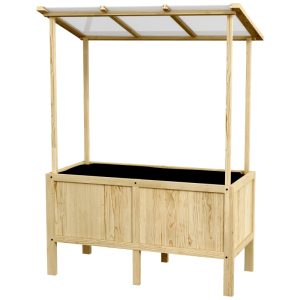 Planteringslåda med tak dräneringshål 110x60x152 cm
