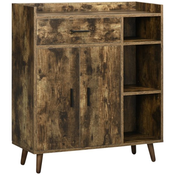 Skänk skåpsfack låda justerbara hyllor 80x30x96,5 cm