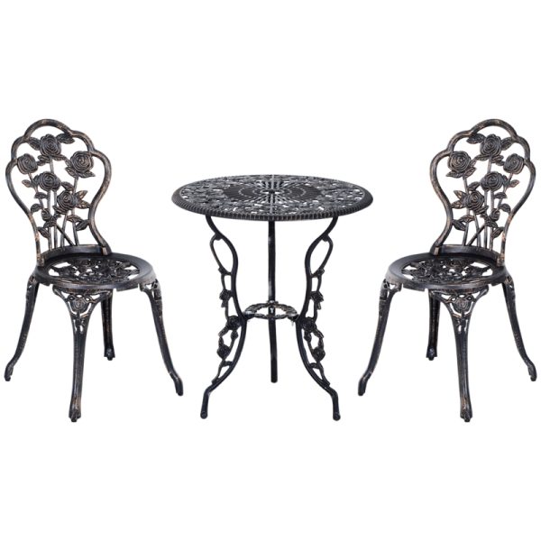 Caféset 3-delar gjuten aluminium