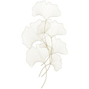 Väggdekoration blad guld
