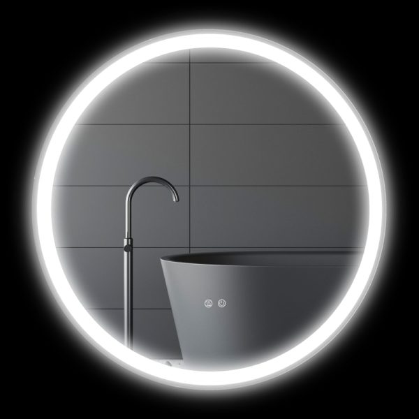 Badrumsspegel LED rund Ø80 cm