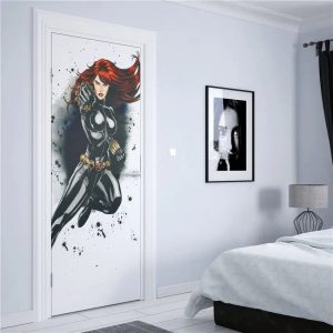 Väggdekor med superhjältar från Marvel och DC - A / 95x215 cm