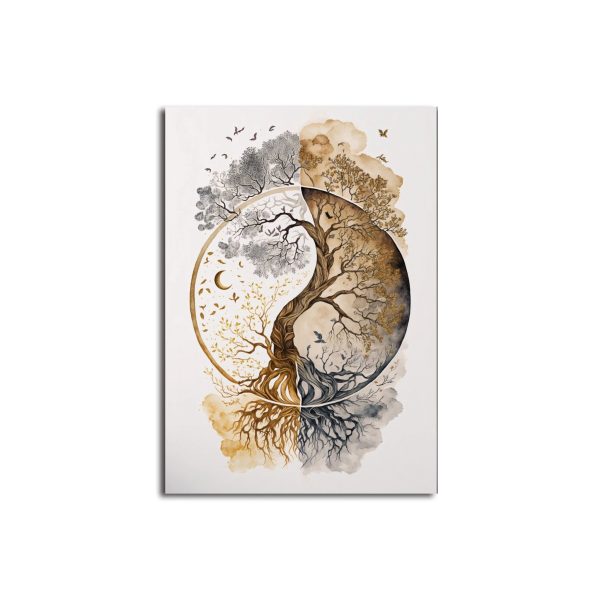 Poster med livets träd, Buddha och andlig design - 5 / 50x70cm