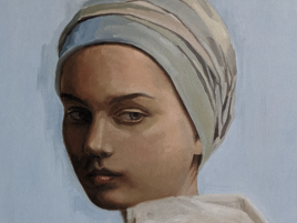 Young lady wearing scarf