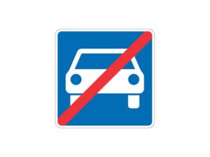Motortrafik yolu sonu