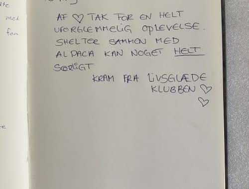 Fra Alpacaparks gæstebog