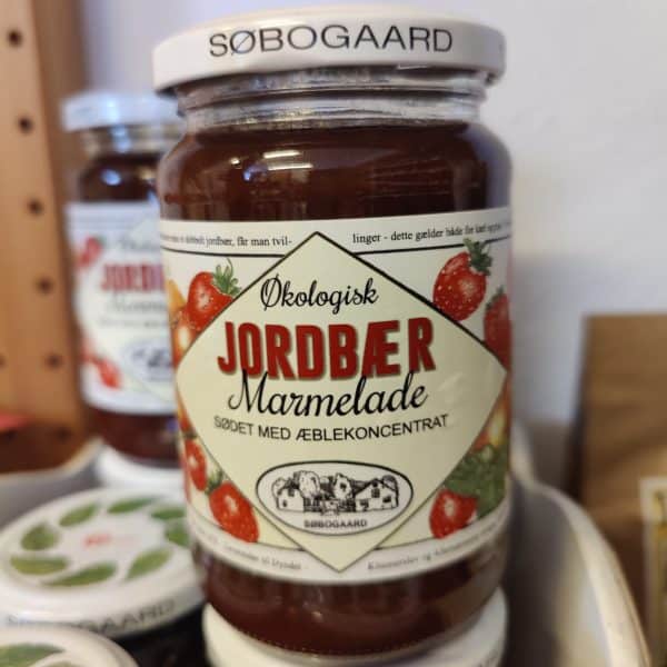 Økologisk Jordbær marmelade fra Søbogaard