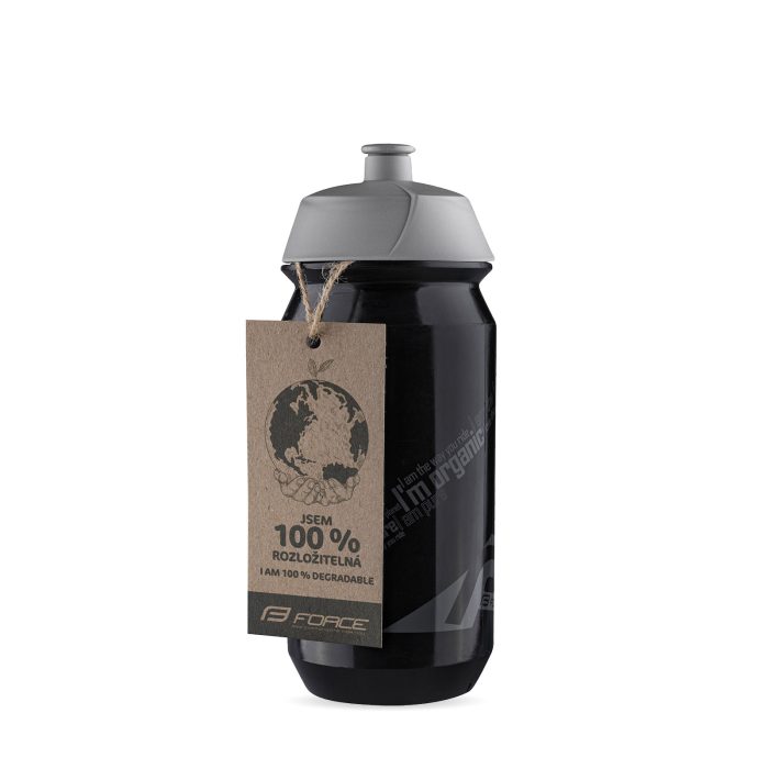 FORCE BIO flaske 0,5 l, black/grey, 100% degradable