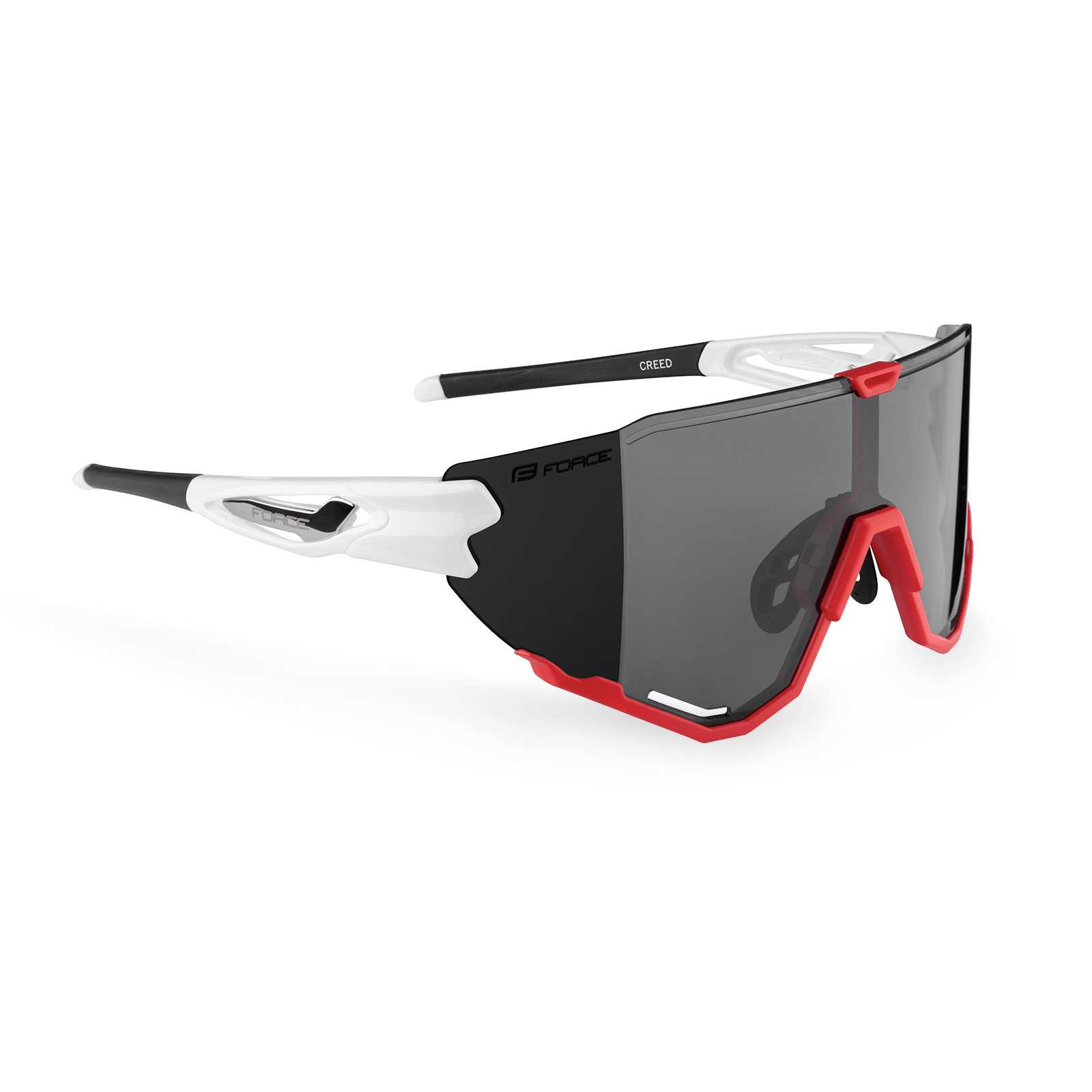 FORCE CREED solbrille, white/red - mirror, hoved