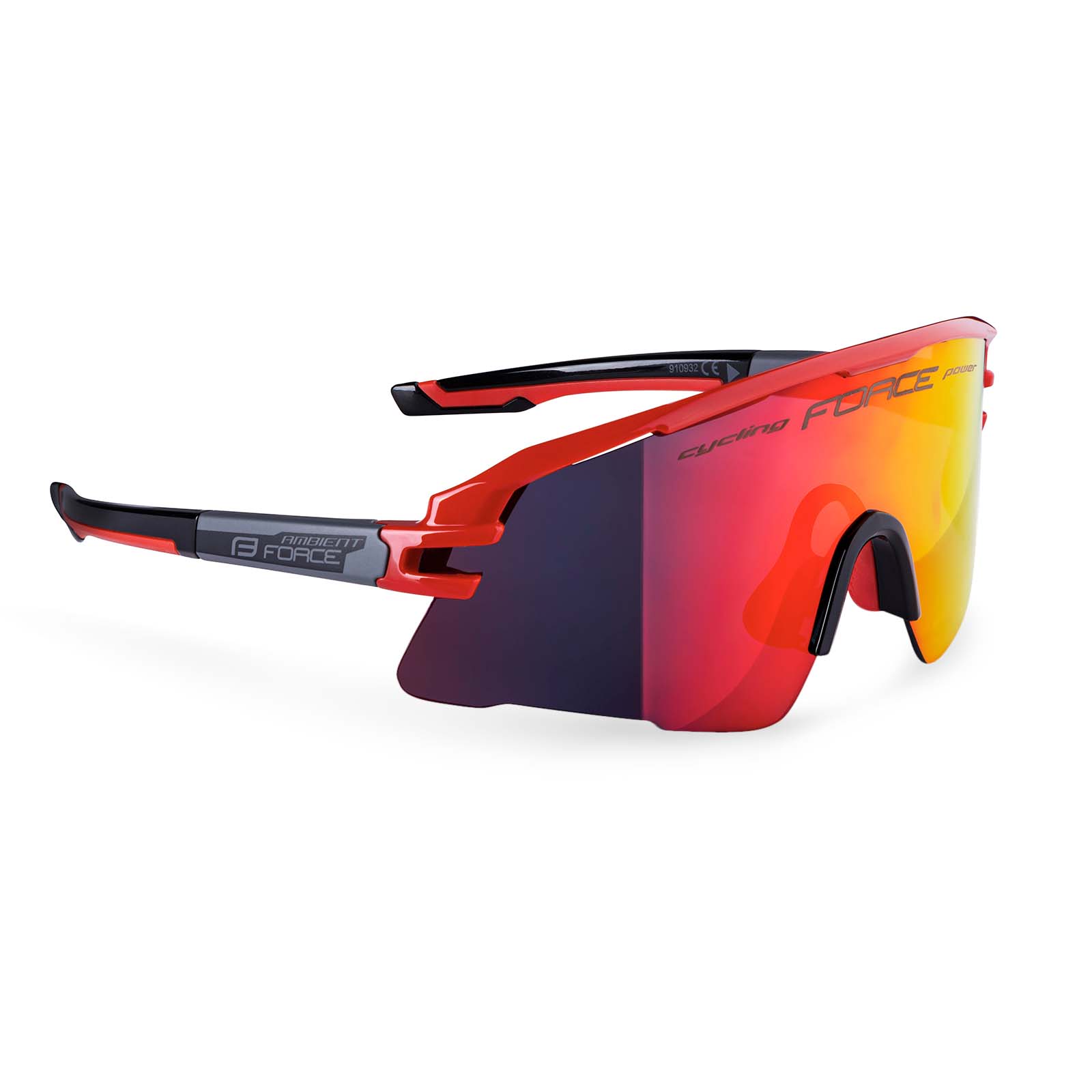 FORCE AMBIENT solbrille, red/grey - mirror, hoved