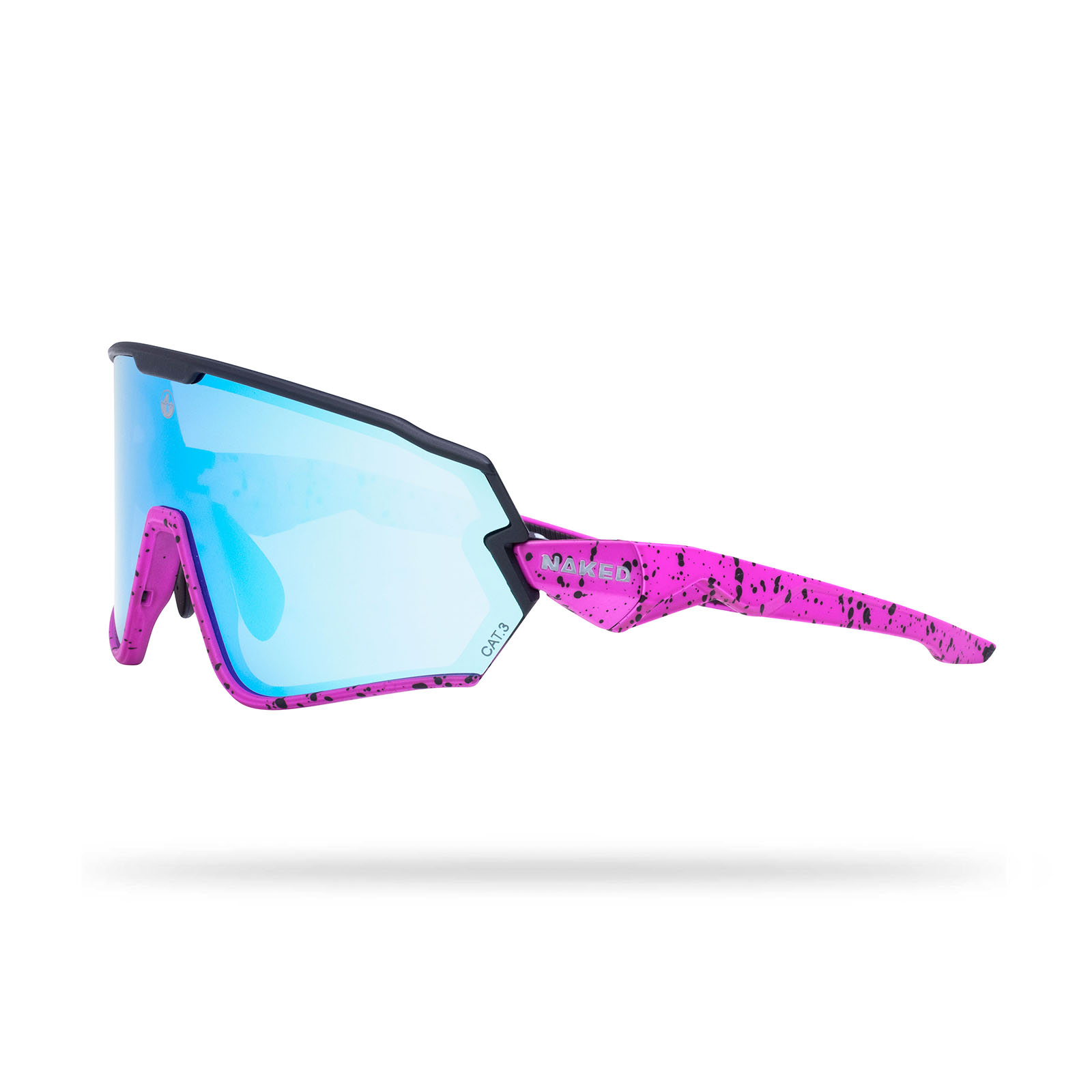 NAKED The HAWK – Black Pink / Blue sykkelbriller hovedbilde