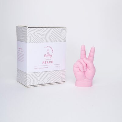 Candle Hand Baby – PEACE Ljusrosa