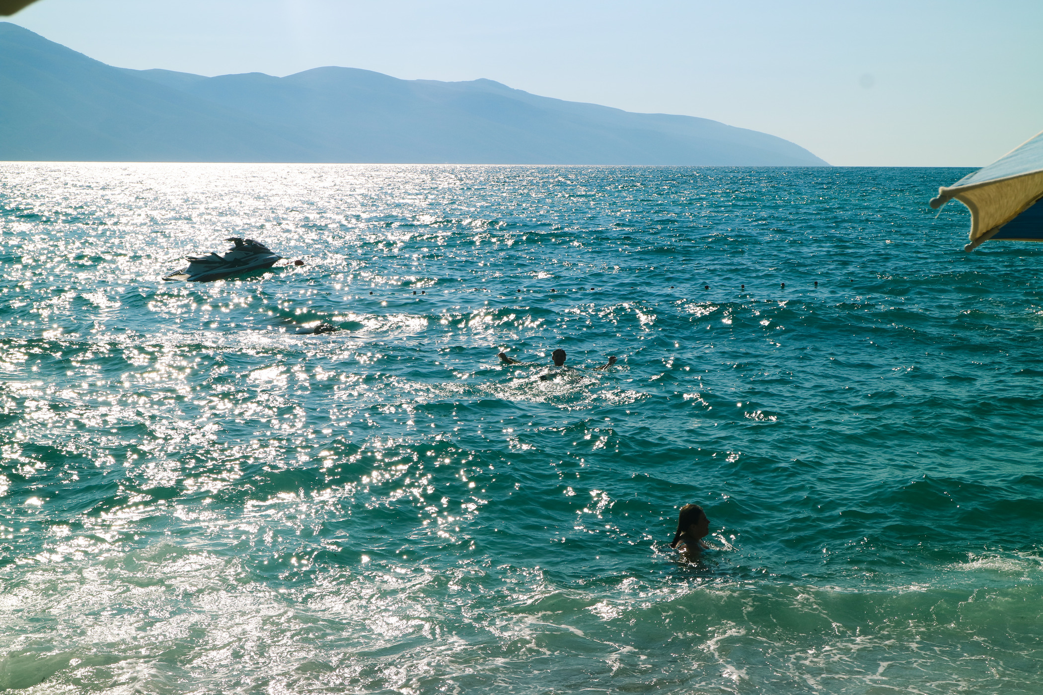 Wessel swimming in the sea, Vlorë Albania