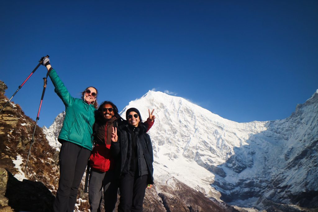 Joshua, Laurence and I on top of Lower Kyanjin Ri