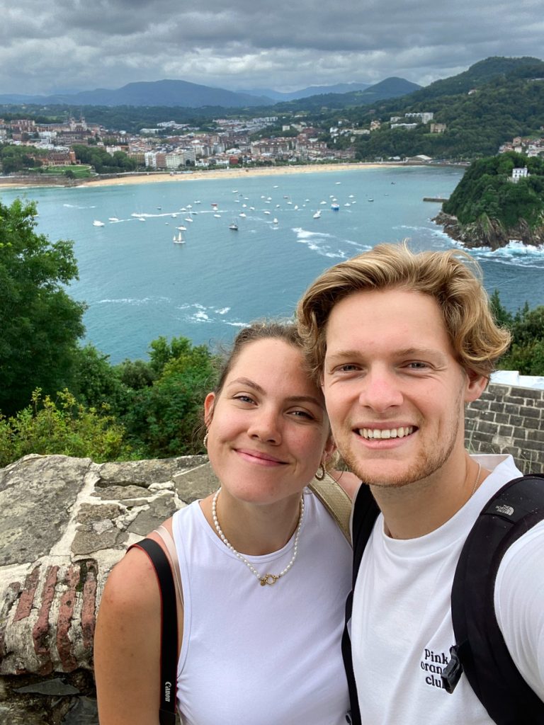 Amber and Wessel on Urgull Mountain, San Sebastian