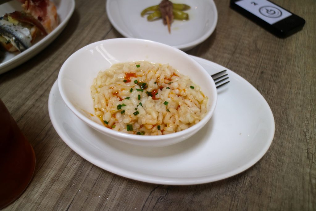 Risotto at Gandarias, San Sebastian