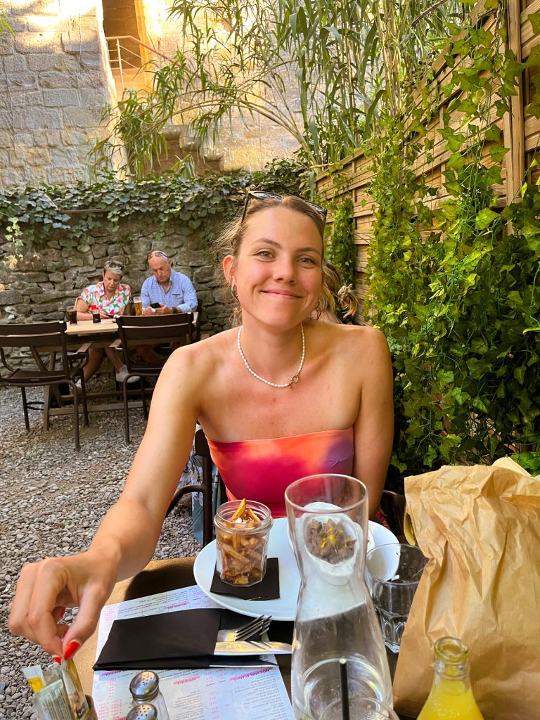 Amber at Bar les Vins de la Cité, Carcassonne