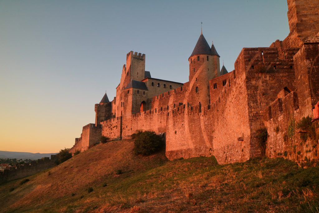 View of La Cité, Carcassonne during Golden Hour