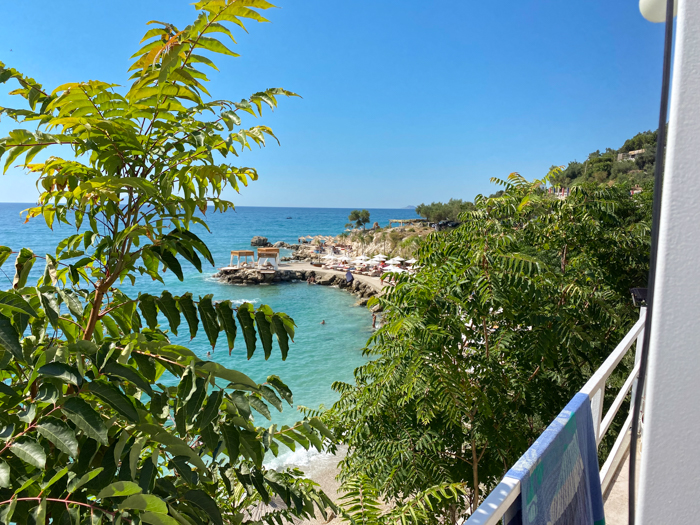 The view from our room in Vlorë, Albania