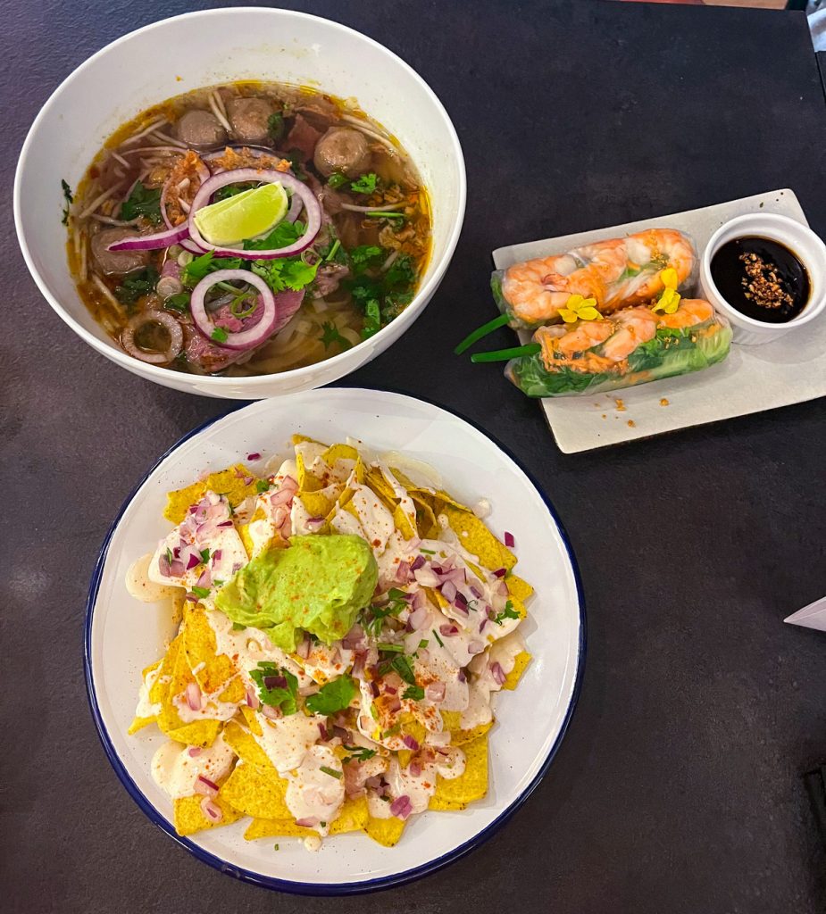 Food at food court, Liège, Belgium