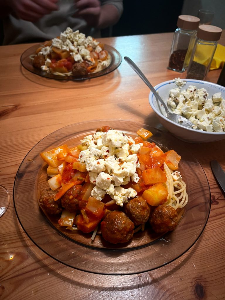 home-cooked meal in La Norma, France