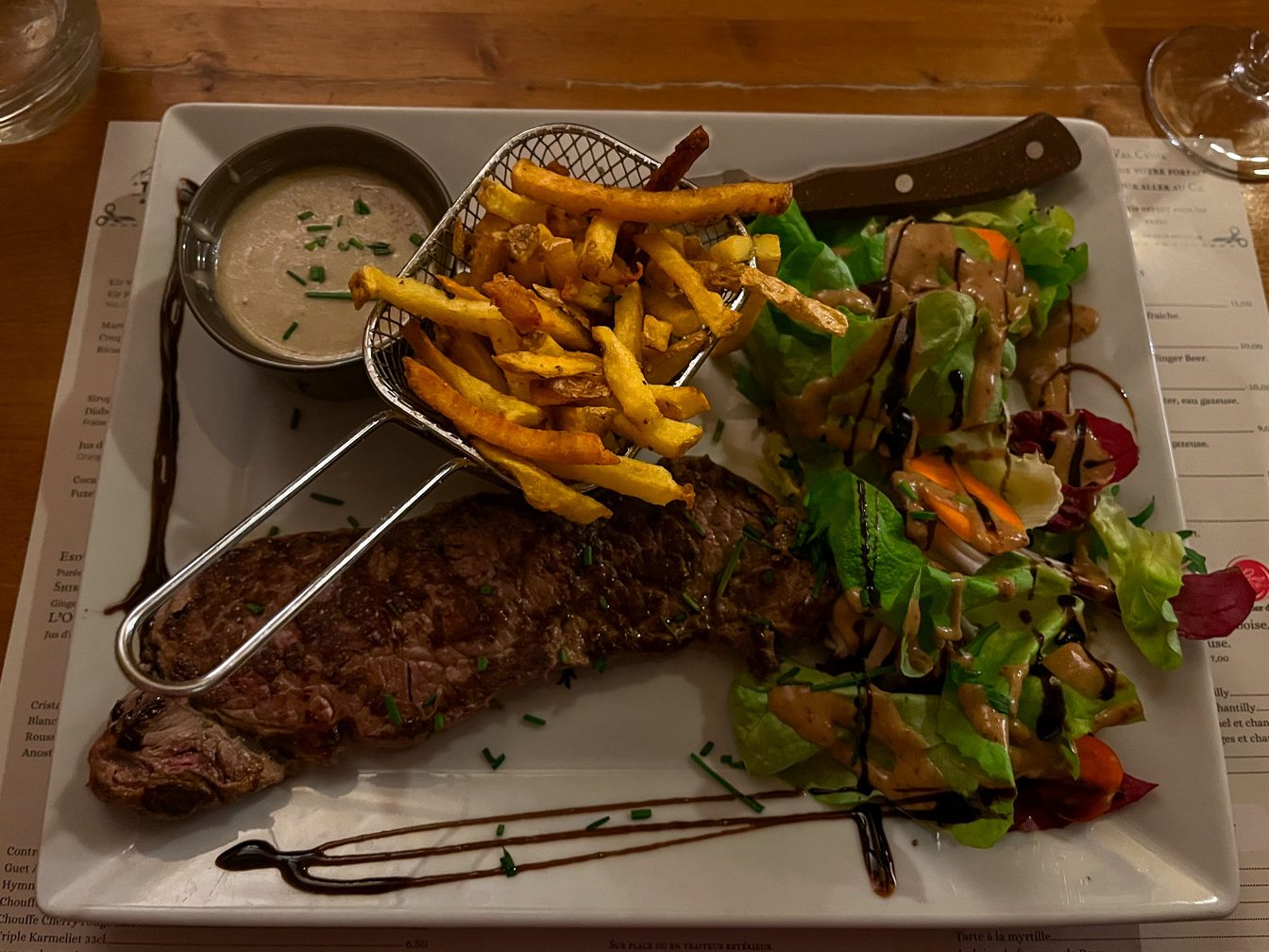 Steak at Le Dahu, La Norma France