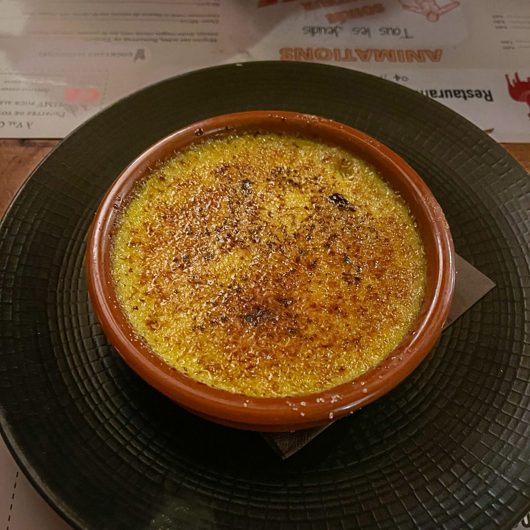 Crème Brûlée at Le Dahu, La Norma France