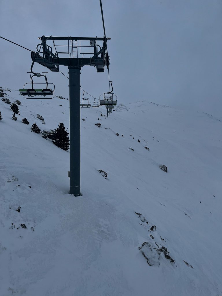 The ski lift in La Norma, France