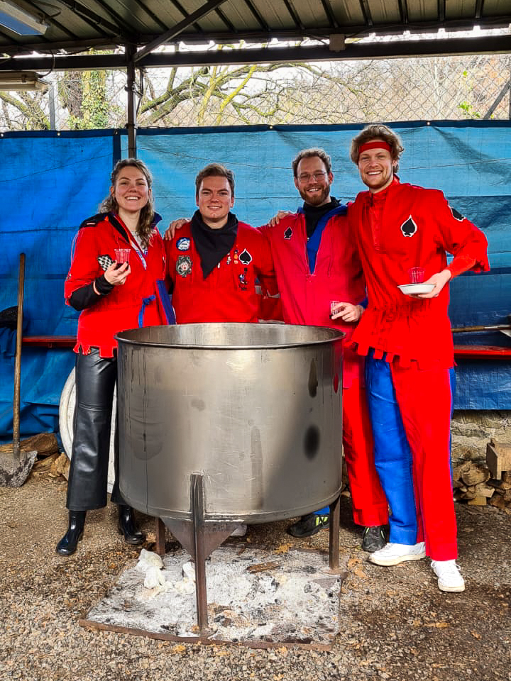 At the Fagiolata pot in Ivrea, Italy