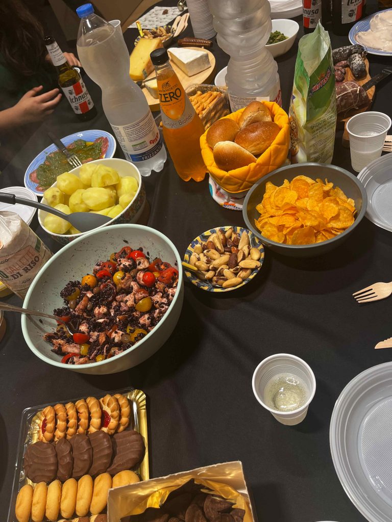 Aperitivo at friend's family's house, Ivrea Italy