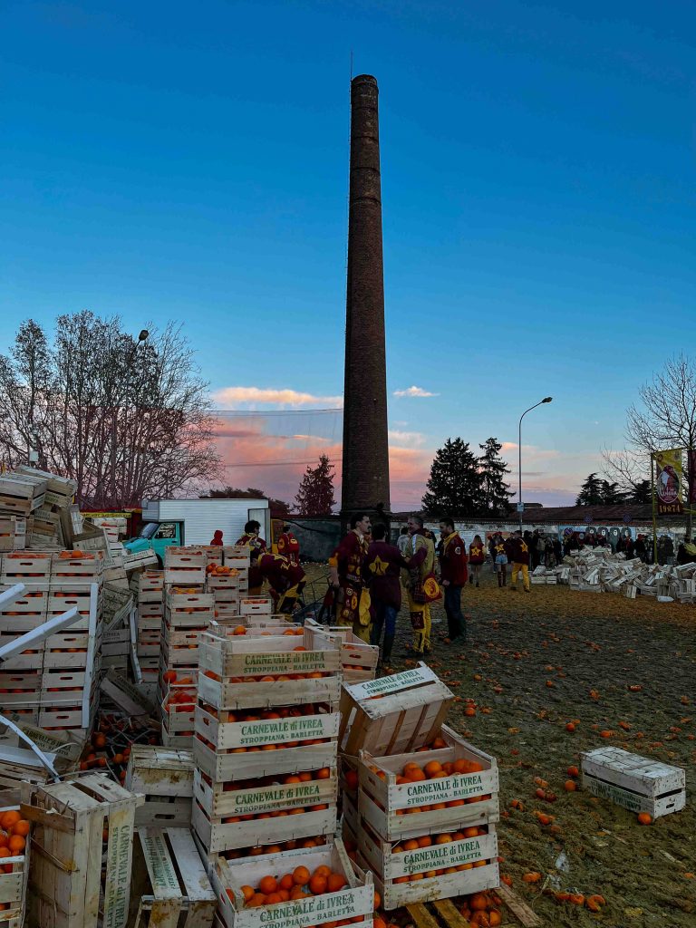 Battlefield of Oranges, Carnival di Ivrea, Italy