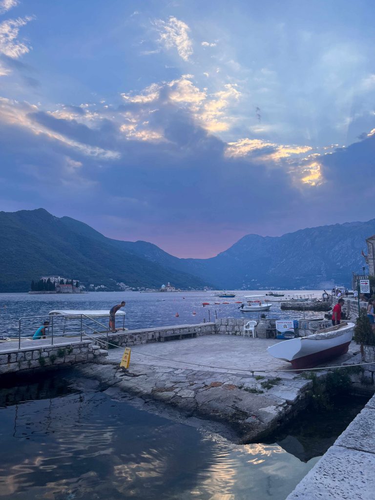 Sunset in Perast, Montenegro