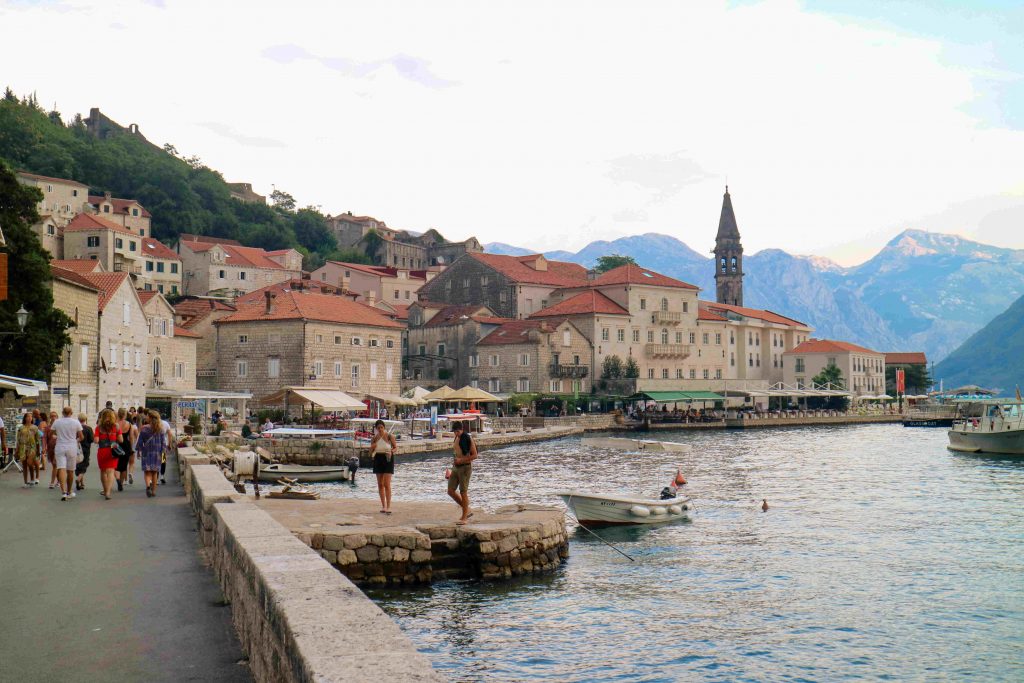 View of Perast village, Kotor Bay, Montenegro