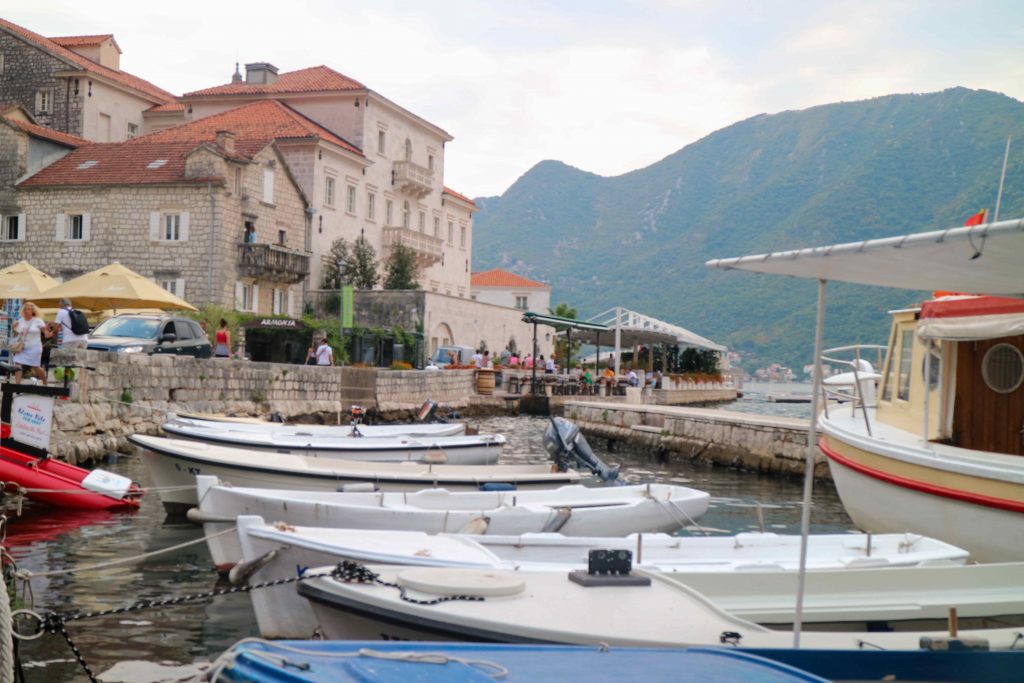 Boats in Perast, Kotor Bay, Montenegro