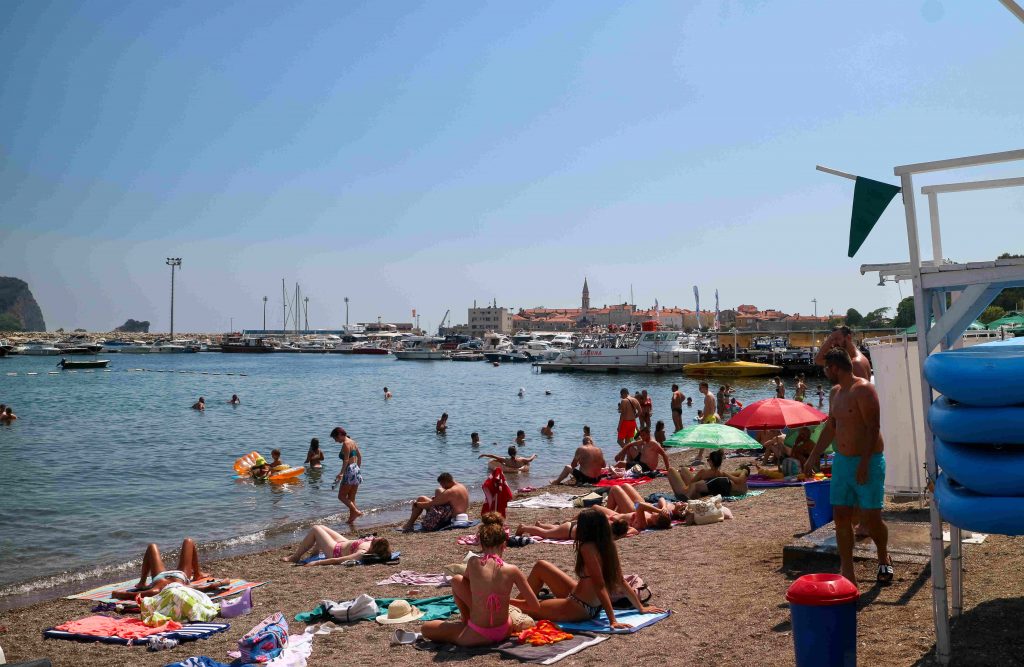 Beach in Budva, Montenegro