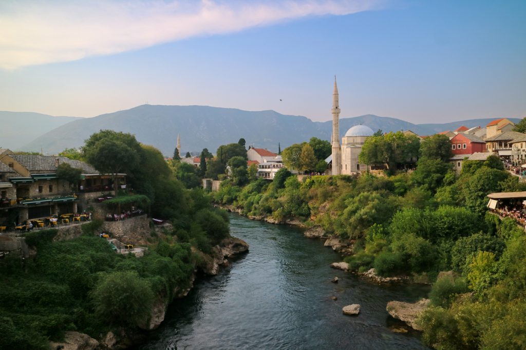 View of other side of Mostar, Bosnia Herzegovina