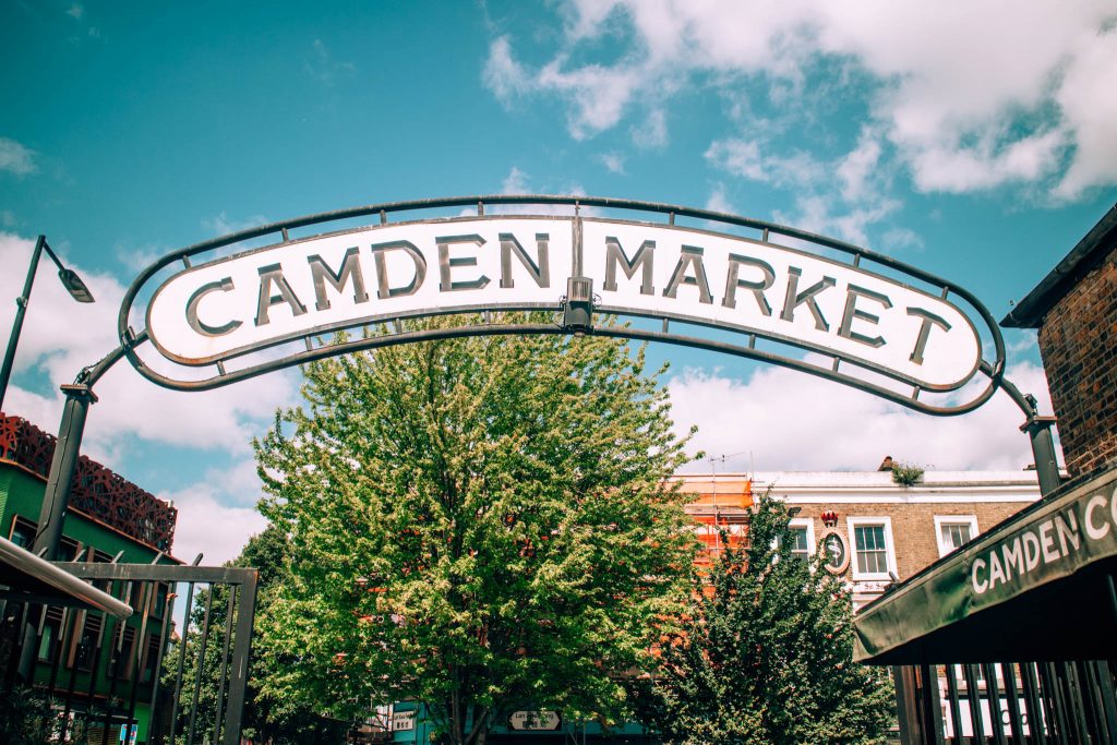 Camden market sign, Camden town, London