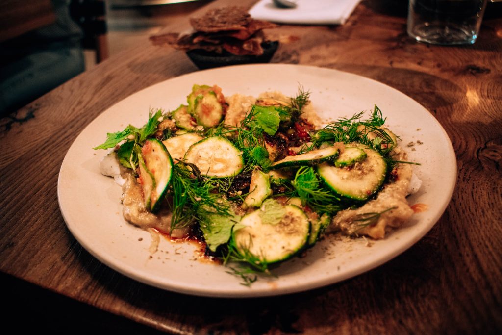 Gluten Free London: Top 7 Gluten Free Restaurants & Bakeries - courgette starter, Rovi, Ottolenghi restaurant, London