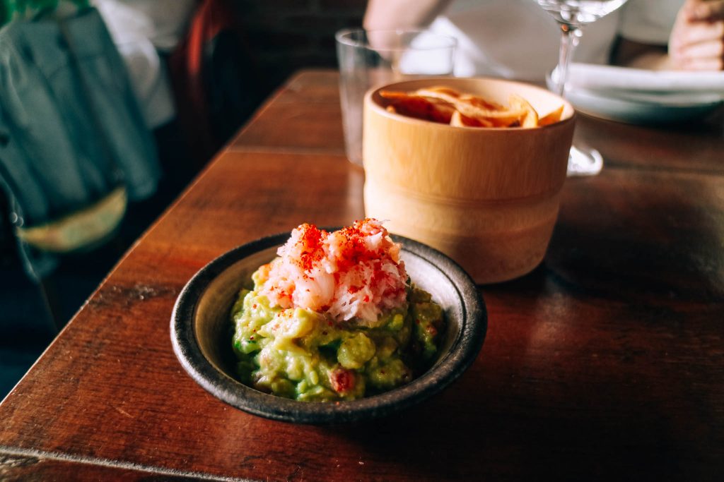 Gluten Free London: Top 7 Gluten Free Restaurants & Bakeries - Crab guacamole Los Mochis, gluten free Japanese-Mexican Restaurant, Notting Hill, London